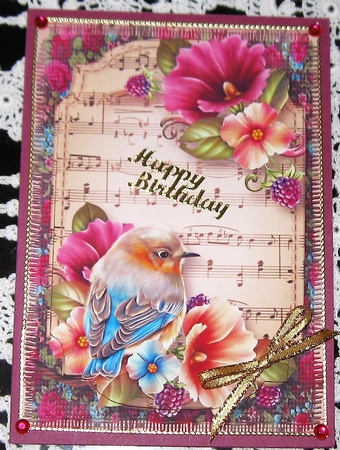 Beautiful Bluebird Sheet Music Plaque by Wendy De Winter