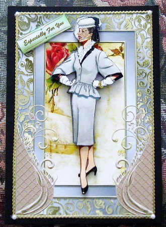 A Perfect Day Decoupage Card Front by Wendy De Winter