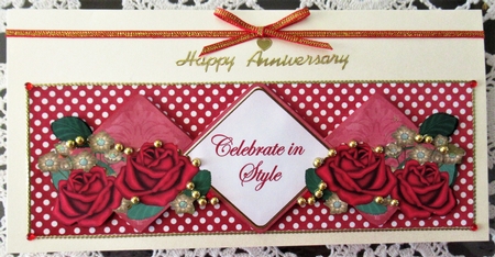 Red Rose Celebrate in Style Exlarge Dl Diamond Topper by Wendy De Winter