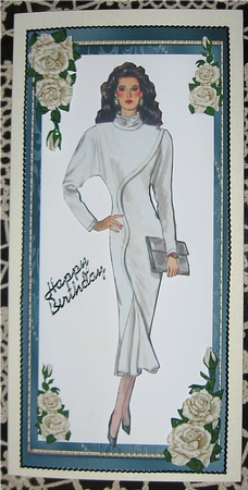 Lovely D.l . Art Deco Lady and Incert  by Wendy De Winter