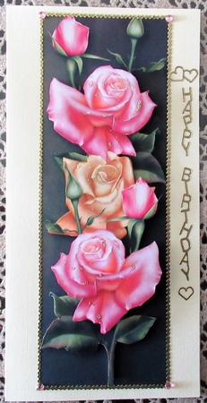 Large Dl Edwardian Roses Decoupage Mini Kit by Wendy De Winter