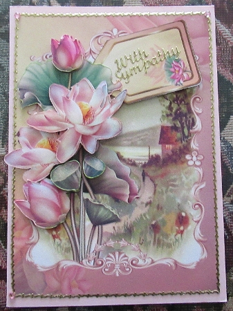 In Love of the Lotus at Sunset Cottage Decoupage by Wendy De Winter