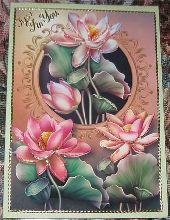 In Love of Lotus with Decoupage by Wendy De Winter
