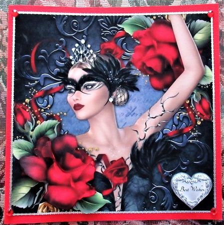 Ballerina and Red Roses by Wendy De Winter