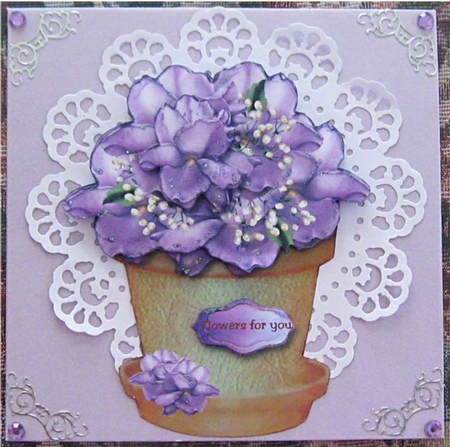 Flowerpot Lilac Rose by Wendy De Winter