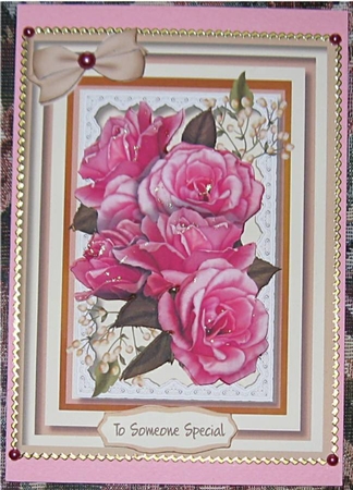 Beautiful Roses and Baby's Breath  by Wendy De Winter