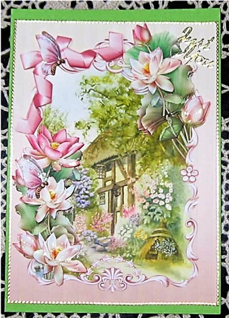 Country Cottage with Lotus Blossom by Wendy De Winter
