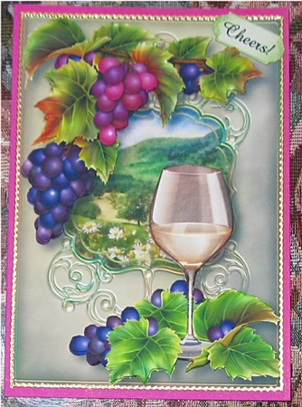 White Wine & Grapes on the Vine by Wendy De Winter