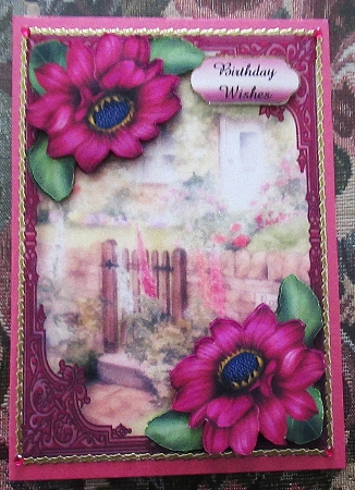 The Rose Cottage with Beautiful Dahlias by Wendy De Winter