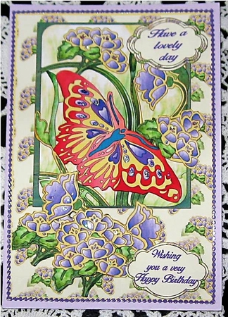 Stained Glass Wings and Flowers by Wendy De Winter