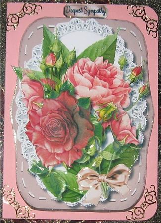 Lovely Roses and Butterfly Lace by Wendy De Winter