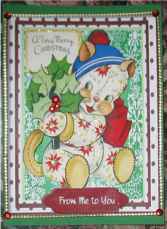 Lovely Little Kitty with the Holly  by Wendy De Winter