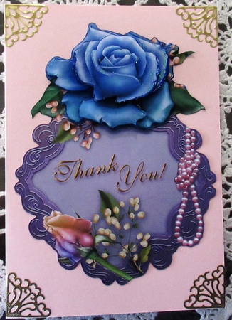 Rose Thank You Topper by Wendy De Winter
