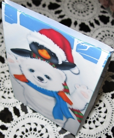 Polar Bear and Penguin Snow Scene Pinch Bag by Wendy De Winter