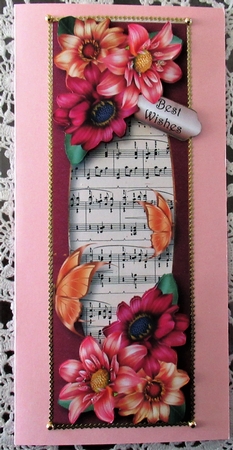 Dahlias & Butterflies Large Dl by Wendy De Winter