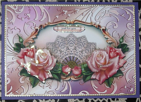 Lace Fan & Pink Roses by Wendy De Winter