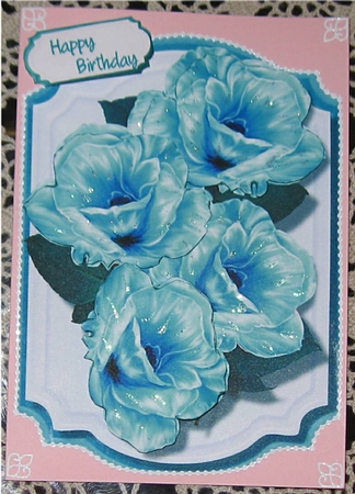 Beautiful Aquamarine Roses in a Bracket Frame  by Wendy De Winter