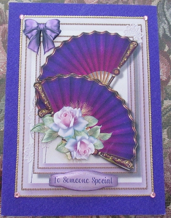 Beautiful Lilac Fans and Blush Roses  by Wendy De Winter