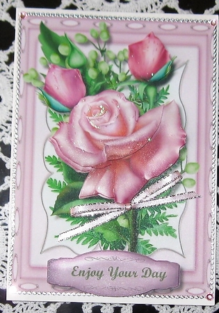 Pale Pink Roses on a Kadaire Frame  by Wendy De Winter