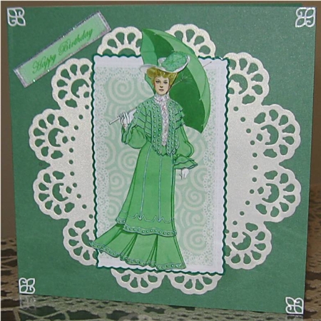 Green Vintage Lady by Wendy De Winter