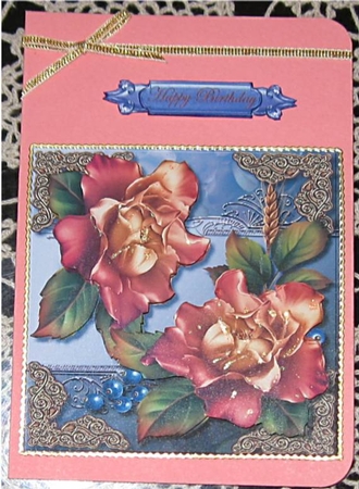 Male Card & Autumn Roses by Wendy De Winter