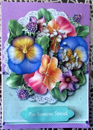 Over the Edge Beautiful Pansy's by Wendy De Winter