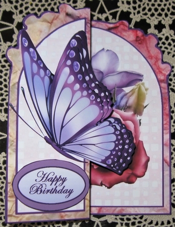 Fold Back Butterfly Kit - Heritage Roses by Wendy De Winter