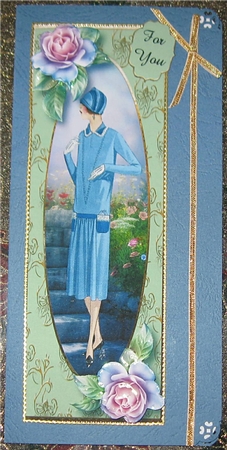 Fabulous Flapper & Pastel Roses Large Dl by Wendy De Winter