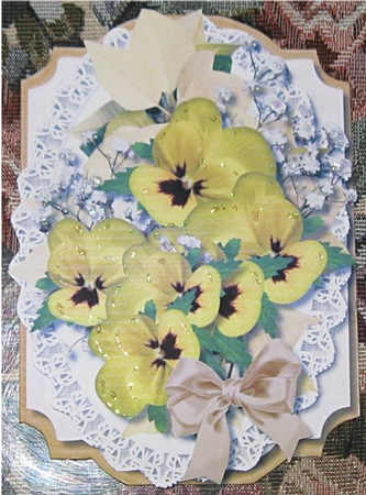 Print, Cut, and Fold Lovely Yellow Pansy's by Wendy De Winter