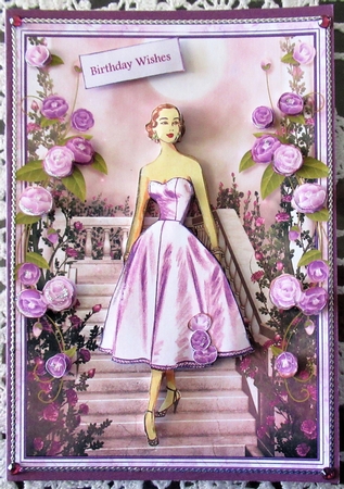 1950's Lady Lilac Evening Dress Fashion Show by Wendy De Winter