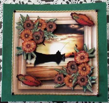 Male Card Gone Fishing 2 by Wendy De Winter