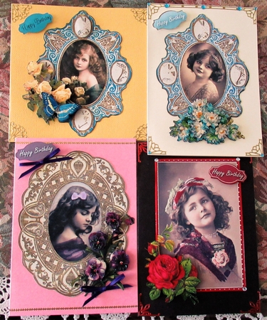 Vintage Ladies with Flowers Bumper Decoupage Kit by Wendy De Winter