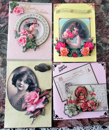 Vintage Ladies with Flowers Bumper Decoupage Kit by Wendy De Winter