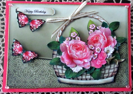 Basket with Roses by Wendy De Winter