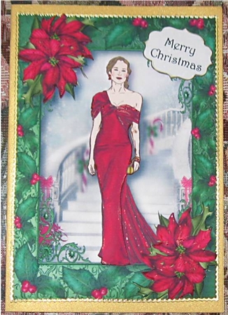 Elegant Christmas with Deep Pink Poinsettias by Wendy De Winter