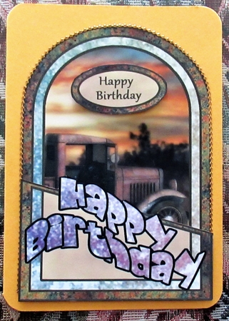 Cutaway Card - Old Truck by Wendy De Winter