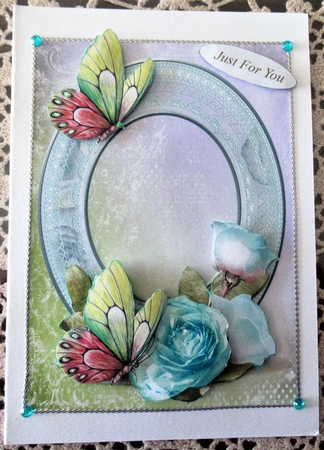 Flower & Butterfly Frame Topper with Decoupage by Wendy De Winter