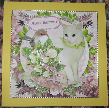 Spring Flowers and Friends Topper with Decoupage by Wendy De Winter