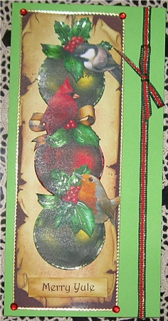 Bauble Birds Large Dl Quick Topper by Wendy De Winter