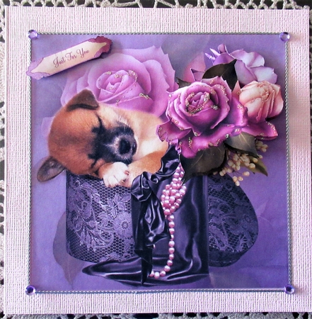 Special Gift Topper with Decoupage by Wendy De Winter