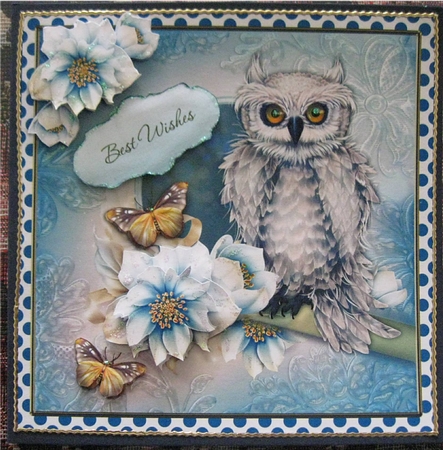 Owl Wishes 7x7 Card Front by Wendy De Winter