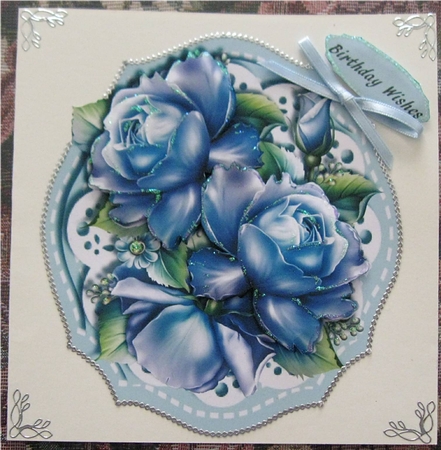 Beautiful Blue Roses for Mum  by Wendy De Winter