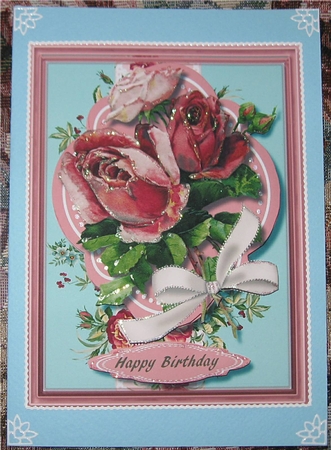 Lovely Roses on a Quadrefoil Mat by Wendy De Winter