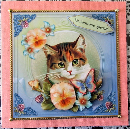 Vintage Cat Someone Special 7x7 Cf. by Wendy De Winter
