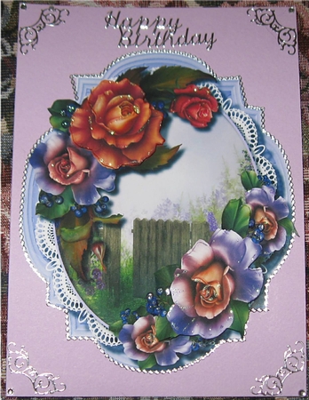 Lovely Plate and Stand , September Roses  by Wendy De Winter