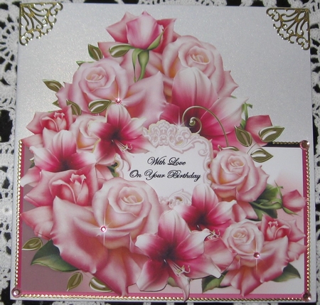 Pretty Pink Floral Topper by Wendy De Winter