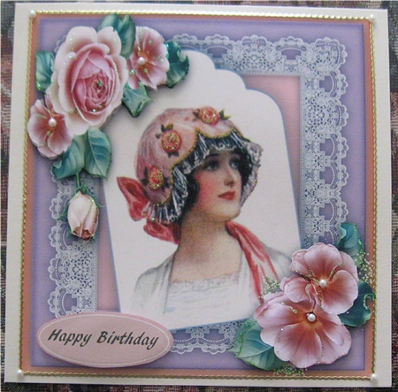 Lovely Vintage Lady in a Pink Hat by Wendy De Winter