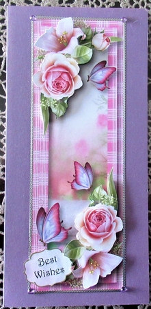 Floral & Flutters Large Dl - Roses & Lilies by Wendy De Winter