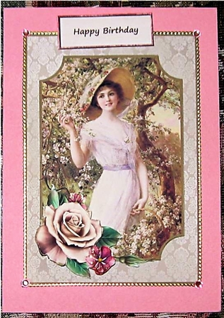 Vintage Lady with Blossom by Wendy De Winter