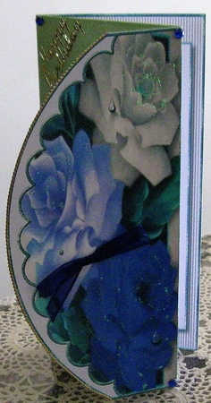 Dew Drops & Roses Tri-Fold Quick Card  by Wendy De Winter